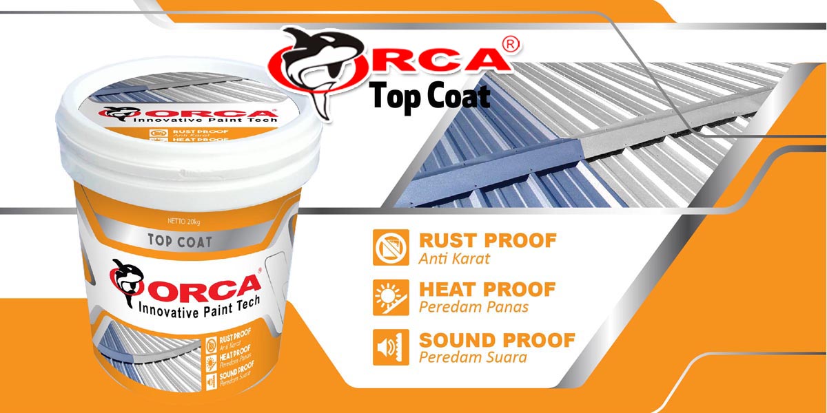 orca top coat cat peredam panas